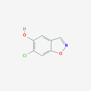molecular formula C7H4ClNO2 B071657 6-Chlorobenzo[d]isoxazol-5-ol CAS No. 184766-64-1
