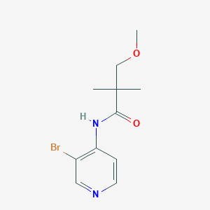 molecular formula C11H15BrN2O2 B7165958 N-(3-bromopyridin-4-yl)-3-methoxy-2,2-dimethylpropanamide 