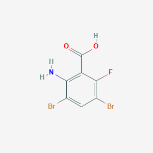 molecular formula C7H4Br2FNO2 B071660 2-Amino-3,5-dibromo-6-fluorobenzoic acid CAS No. 175135-10-1