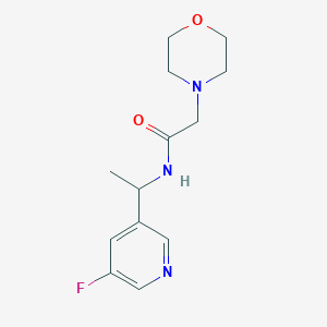 molecular formula C13H18FN3O2 B7166117 N-[1-(5-fluoropyridin-3-yl)ethyl]-2-morpholin-4-ylacetamide 