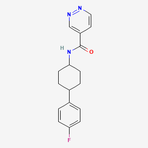 molecular formula C17H18FN3O B7166135 N-[4-(4-fluorophenyl)cyclohexyl]pyridazine-4-carboxamide 