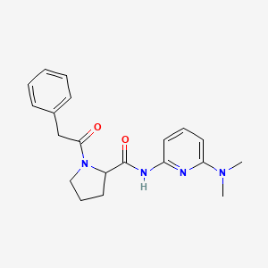 molecular formula C20H24N4O2 B7166138 N-[6-(dimethylamino)pyridin-2-yl]-1-(2-phenylacetyl)pyrrolidine-2-carboxamide 
