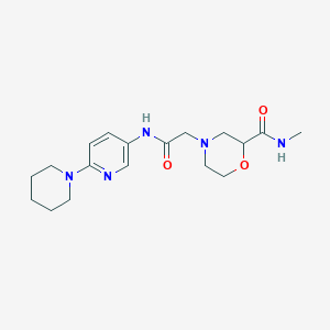 molecular formula C18H27N5O3 B7166156 N-methyl-4-[2-oxo-2-[(6-piperidin-1-ylpyridin-3-yl)amino]ethyl]morpholine-2-carboxamide 
