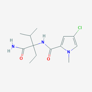 molecular formula C13H20ClN3O2 B7166177 N-(3-carbamoyl-2-methylpentan-3-yl)-4-chloro-1-methylpyrrole-2-carboxamide 