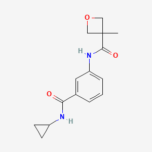 molecular formula C15H18N2O3 B7166241 N-[3-(cyclopropylcarbamoyl)phenyl]-3-methyloxetane-3-carboxamide 
