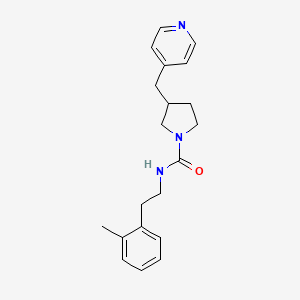 molecular formula C20H25N3O B7166280 N-[2-(2-methylphenyl)ethyl]-3-(pyridin-4-ylmethyl)pyrrolidine-1-carboxamide 