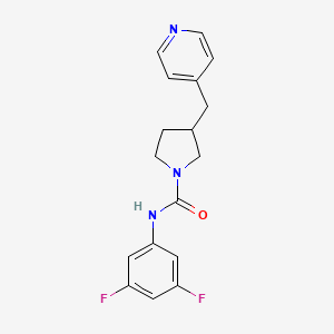 molecular formula C17H17F2N3O B7166291 N-(3,5-difluorophenyl)-3-(pyridin-4-ylmethyl)pyrrolidine-1-carboxamide 