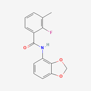 molecular formula C15H12FNO3 B7166392 N-(1,3-benzodioxol-4-yl)-2-fluoro-3-methylbenzamide 