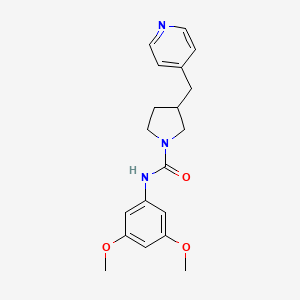 molecular formula C19H23N3O3 B7166465 N-(3,5-dimethoxyphenyl)-3-(pyridin-4-ylmethyl)pyrrolidine-1-carboxamide 