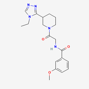 molecular formula C19H25N5O3 B7166574 N-[2-[3-(4-ethyl-1,2,4-triazol-3-yl)piperidin-1-yl]-2-oxoethyl]-3-methoxybenzamide 