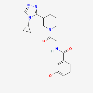 molecular formula C20H25N5O3 B7166593 N-[2-[3-(4-cyclopropyl-1,2,4-triazol-3-yl)piperidin-1-yl]-2-oxoethyl]-3-methoxybenzamide 