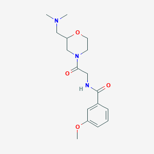 molecular formula C17H25N3O4 B7166630 N-[2-[2-[(dimethylamino)methyl]morpholin-4-yl]-2-oxoethyl]-3-methoxybenzamide 