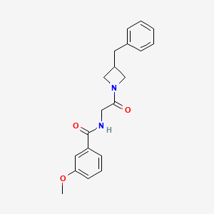 molecular formula C20H22N2O3 B7166749 N-[2-(3-benzylazetidin-1-yl)-2-oxoethyl]-3-methoxybenzamide 