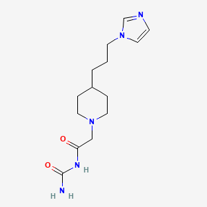 molecular formula C14H23N5O2 B7166951 N-carbamoyl-2-[4-(3-imidazol-1-ylpropyl)piperidin-1-yl]acetamide 