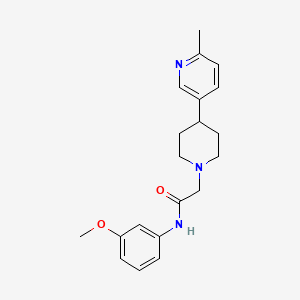 molecular formula C20H25N3O2 B7166959 N-(3-methoxyphenyl)-2-[4-(6-methylpyridin-3-yl)piperidin-1-yl]acetamide 