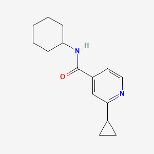 molecular formula C15H20N2O B7166970 N-cyclohexyl-2-cyclopropylpyridine-4-carboxamide 