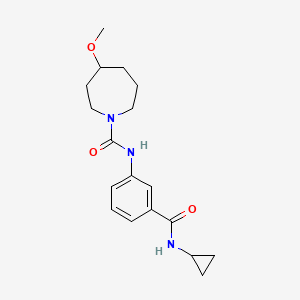 molecular formula C18H25N3O3 B7166994 N-[3-(cyclopropylcarbamoyl)phenyl]-4-methoxyazepane-1-carboxamide 