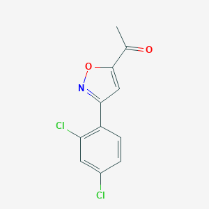 molecular formula C11H7Cl2NO2 B071670 1-[3-(2,4-Dichlorophenyl)Isoxazol-5-Yl]Ethan-1-One CAS No. 175277-34-6