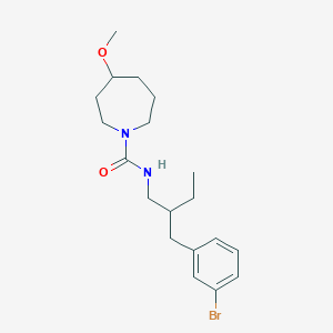molecular formula C19H29BrN2O2 B7167051 N-[2-[(3-bromophenyl)methyl]butyl]-4-methoxyazepane-1-carboxamide 