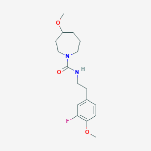 molecular formula C17H25FN2O3 B7167057 N-[2-(3-fluoro-4-methoxyphenyl)ethyl]-4-methoxyazepane-1-carboxamide 
