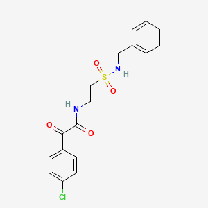 molecular formula C17H17ClN2O4S B7167446 N-[2-(benzylsulfamoyl)ethyl]-2-(4-chlorophenyl)-2-oxoacetamide 