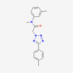 molecular formula C18H19N5O B7167460 N-methyl-N-(3-methylphenyl)-2-[5-(4-methylphenyl)tetrazol-2-yl]acetamide 