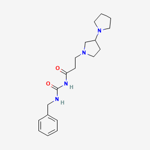 molecular formula C19H28N4O2 B7167737 N-(benzylcarbamoyl)-3-(3-pyrrolidin-1-ylpyrrolidin-1-yl)propanamide 