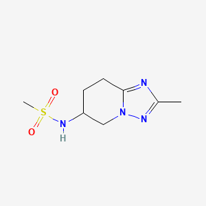 molecular formula C8H14N4O2S B7167814 N-(2-methyl-5,6,7,8-tetrahydro-[1,2,4]triazolo[1,5-a]pyridin-6-yl)methanesulfonamide 