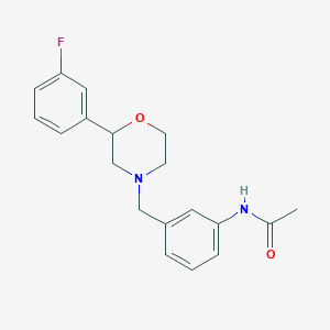 molecular formula C19H21FN2O2 B7168341 N-[3-[[2-(3-fluorophenyl)morpholin-4-yl]methyl]phenyl]acetamide 