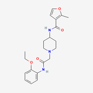 molecular formula C21H27N3O4 B7168415 N-[1-[2-(2-ethoxyanilino)-2-oxoethyl]piperidin-4-yl]-2-methylfuran-3-carboxamide 