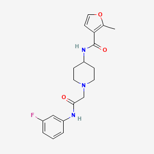 molecular formula C19H22FN3O3 B7168422 N-[1-[2-(3-fluoroanilino)-2-oxoethyl]piperidin-4-yl]-2-methylfuran-3-carboxamide 