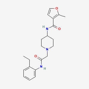 molecular formula C21H27N3O3 B7168428 N-[1-[2-(2-ethylanilino)-2-oxoethyl]piperidin-4-yl]-2-methylfuran-3-carboxamide 