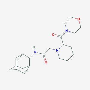 molecular formula C22H35N3O3 B7168457 N-(2-adamantyl)-2-[2-(morpholine-4-carbonyl)piperidin-1-yl]acetamide 