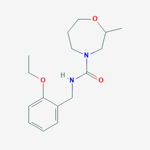 molecular formula C16H24N2O3 B7168664 N-[(2-ethoxyphenyl)methyl]-2-methyl-1,4-oxazepane-4-carboxamide 