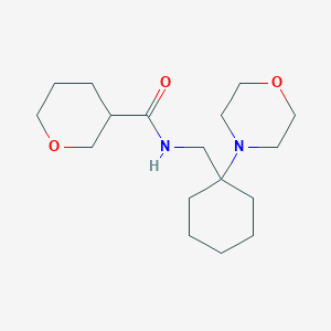 molecular formula C17H30N2O3 B7168728 N-[(1-morpholin-4-ylcyclohexyl)methyl]oxane-3-carboxamide 
