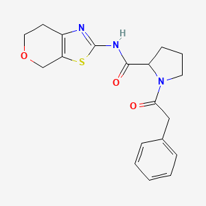 molecular formula C19H21N3O3S B7168784 N-(6,7-dihydro-4H-pyrano[4,3-d][1,3]thiazol-2-yl)-1-(2-phenylacetyl)pyrrolidine-2-carboxamide 