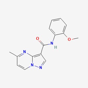molecular formula C15H14N4O2 B7168980 N-(2-methoxyphenyl)-5-methylpyrazolo[1,5-a]pyrimidine-3-carboxamide 