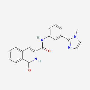 molecular formula C20H16N4O2 B7169051 N-[3-(1-methylimidazol-2-yl)phenyl]-1-oxo-2H-isoquinoline-3-carboxamide 