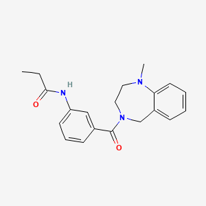 molecular formula C20H23N3O2 B7169103 N-[3-(1-methyl-3,5-dihydro-2H-1,4-benzodiazepine-4-carbonyl)phenyl]propanamide 