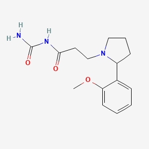 molecular formula C15H21N3O3 B7169202 N-carbamoyl-3-[2-(2-methoxyphenyl)pyrrolidin-1-yl]propanamide 