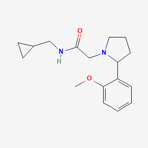 molecular formula C17H24N2O2 B7169206 N-(cyclopropylmethyl)-2-[2-(2-methoxyphenyl)pyrrolidin-1-yl]acetamide 