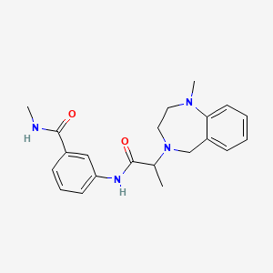 molecular formula C21H26N4O2 B7169214 N-methyl-3-[2-(1-methyl-3,5-dihydro-2H-1,4-benzodiazepin-4-yl)propanoylamino]benzamide 