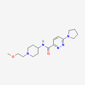 molecular formula C17H27N5O2 B7169317 N-[1-(2-methoxyethyl)piperidin-4-yl]-6-pyrrolidin-1-ylpyridazine-3-carboxamide 