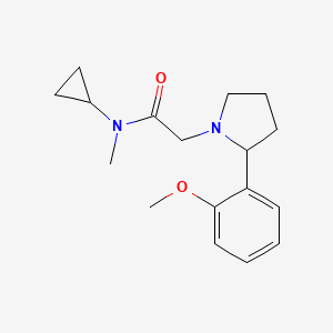 molecular formula C17H24N2O2 B7169358 N-cyclopropyl-2-[2-(2-methoxyphenyl)pyrrolidin-1-yl]-N-methylacetamide 