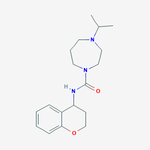 molecular formula C18H27N3O2 B7169400 N-(3,4-dihydro-2H-chromen-4-yl)-4-propan-2-yl-1,4-diazepane-1-carboxamide 