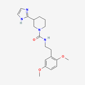 molecular formula C19H26N4O3 B7169411 N-[2-(2,5-dimethoxyphenyl)ethyl]-3-(1H-imidazol-2-yl)piperidine-1-carboxamide 