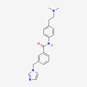 molecular formula C21H24N4O B7169419 N-[4-[2-(dimethylamino)ethyl]phenyl]-3-(imidazol-1-ylmethyl)benzamide 