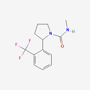 molecular formula C13H15F3N2O B7169491 N-methyl-2-[2-(trifluoromethyl)phenyl]pyrrolidine-1-carboxamide 