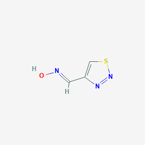 molecular formula C3H3N3OS B071695 1,2,3-Thiadiazole-4-carbaldehyde oxime CAS No. 162640-72-4