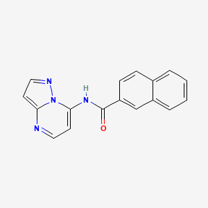 molecular formula C17H12N4O B7169515 N-pyrazolo[1,5-a]pyrimidin-7-ylnaphthalene-2-carboxamide 